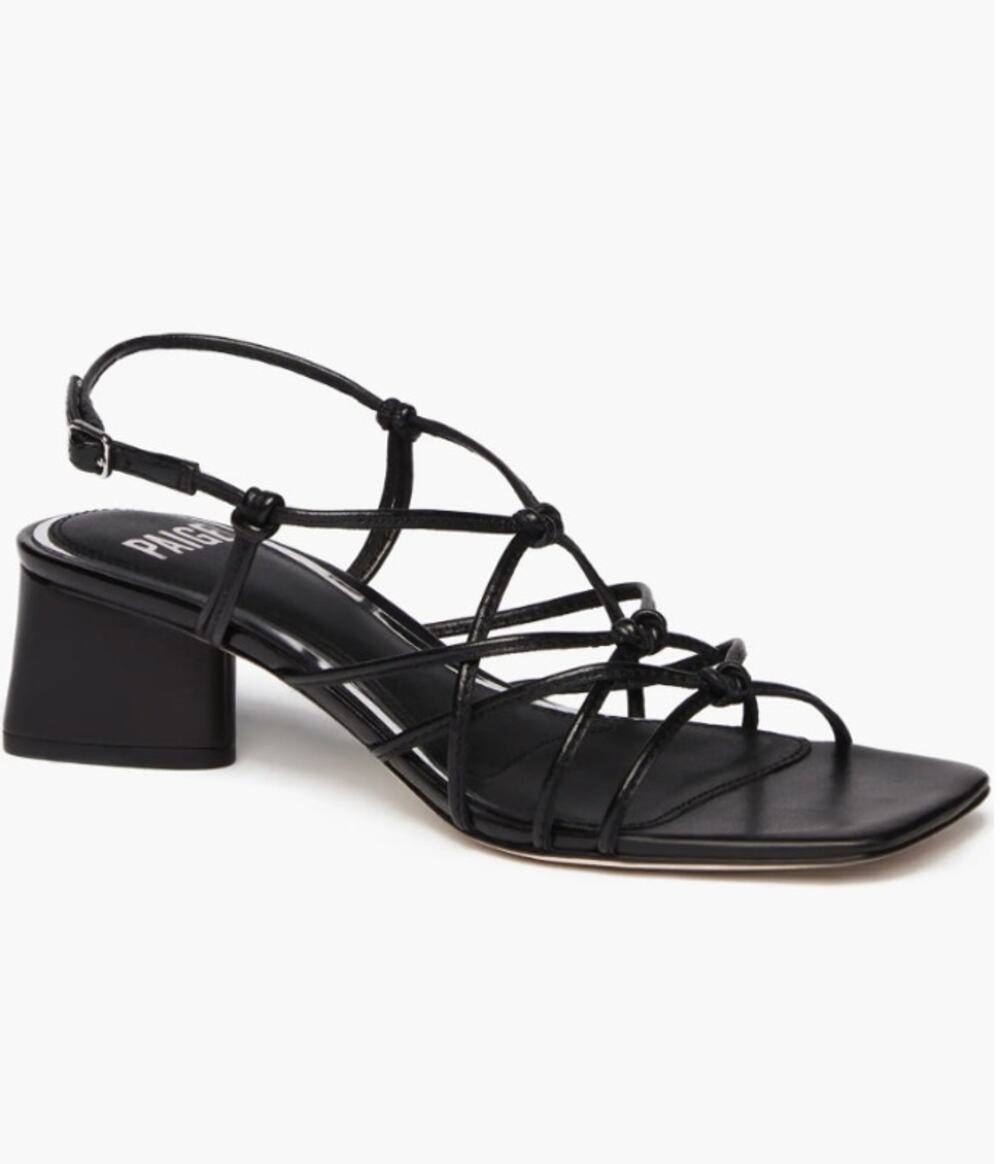 Paige Gianna Slingback Black Strap Sandal Size 6.5
